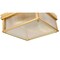 Z-Lite Carnaby Flush Mount, 2-Light, 13 In.W x 6.25 In.H, Modern Gold/Clear Ribbed 7504FS13-MGLD - alternate 7
